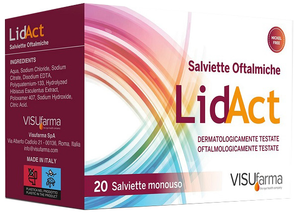 LIDACT SALVIETTE OFTALMICHE PERIOCULARI MONOUSO 20 PEZZI - Farma Nice