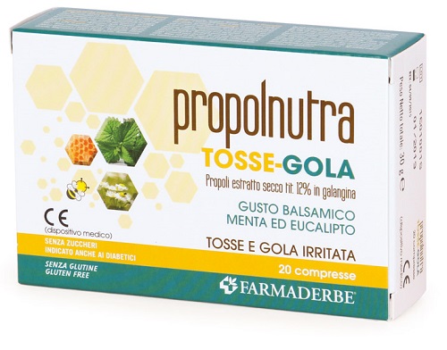 PROPOLNUTRA TOSSE-GOLA 20 COMPRESSE - Farma Nice