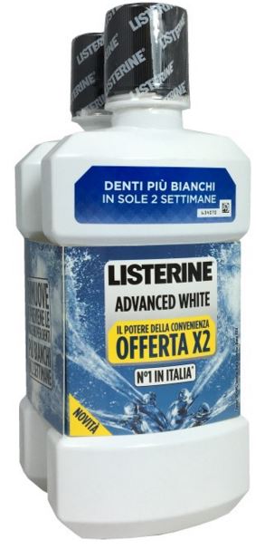 LISTERINE ADVANCE WHITE 500 ML X 2 PEZZI - Farma Nice