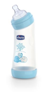 CHICCO BIBERON WELL BEING ANGOLATO IN POLIPROPILENE BOY DA 250 ML NORMAL SILICONE - Farma Nice