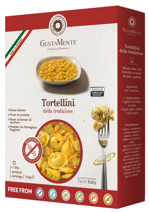 GUSTAMENTE TORTELLINI PROSCIUTTO 250 G - Farma Nice