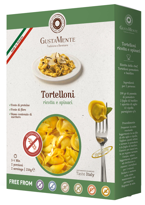 GUSTAMENTE TORTELLONI RICOTTA E SPINACI 250 G - Farma Nice