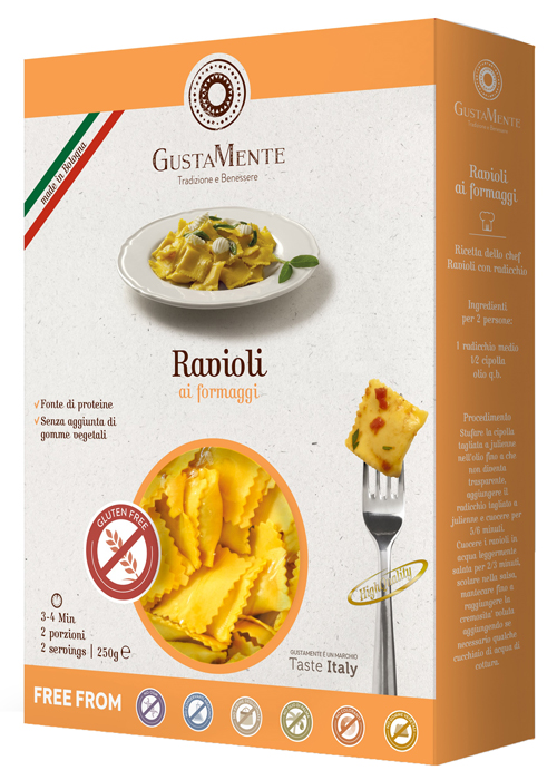 GUSTAMENTE RAVIOLI AI FORMAGGI 250 G - Farma Nice