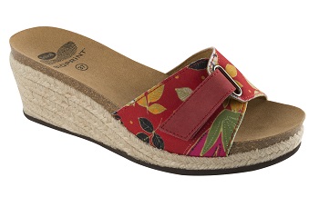 MALTESINA TEXTILE+SUEDE WOMENS RED/FLOWER FANTASY 37 - Farma Nice