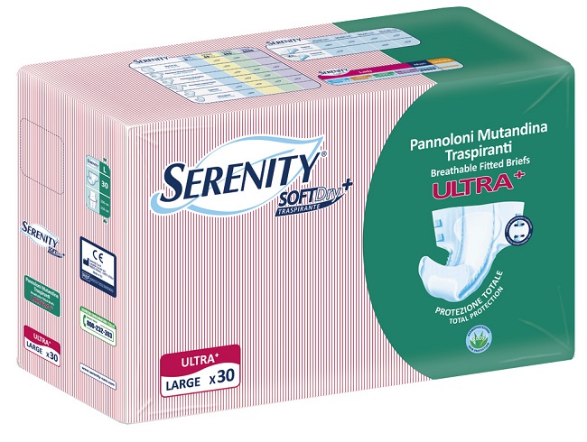 PANNOLONE A MUTANDINA SERENITY FITTED ULTRA + ALOE L 30 PEZZI - Farma Nice