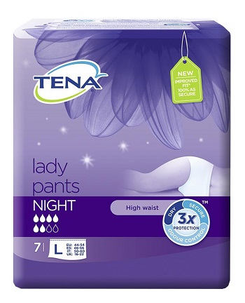 MUTANDINA ASSORBENTE TENA LADY PANTS NIGHT LARGE 7 PEZZI - Farma Nice
