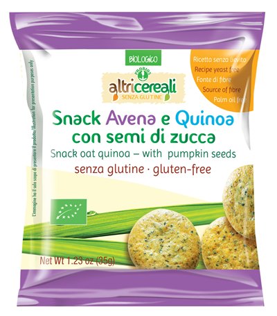 ALTRICEREALI SNACK AVENA E QUINOA CON SEMI DI ZUCCA 35 G - Farma Nice