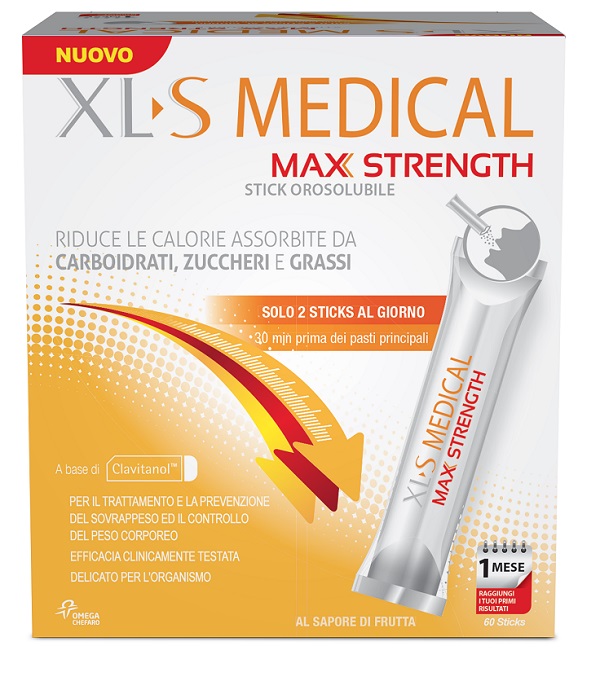 XLS MEDICAL MAX STRENGTH 60 STICK OROSOLUBILI - Farma Nice