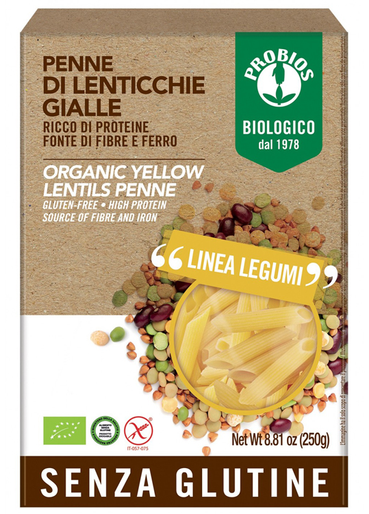 PROBIOS PENNE LENTICCHIE GIALLE 250 G - Farma Nice
