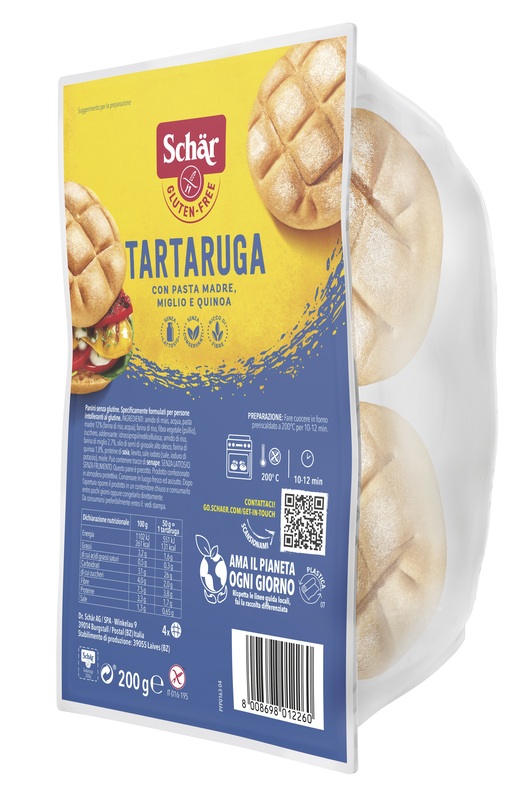 SCHAR TARTARUGA PANE SENZA LATTOSIO 200 G - Farma Nice