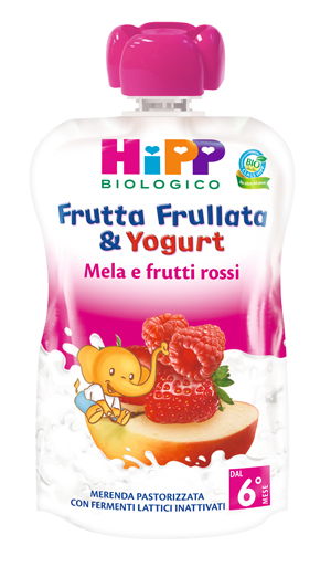 HIPP BIO FRUTTA FRULLATA YOGURT MELA FRUTTI ROSSI 90 G - Farma Nice