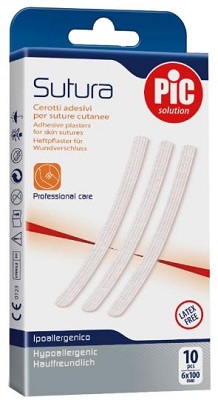 CEROTTO PER SUTURA PIC SOLUTION 6 X 100 MM 10 PEZZI - Farma Nice