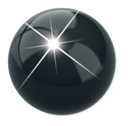 PRE ORECCHINO PALLINA NERA 4MM - Farma Nice