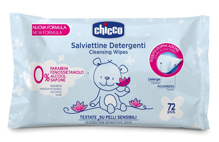 CHICCO COSMESI SALVIETT 72 PEZZI SENZA PLAQ - Farma Nice