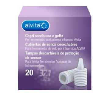 ALVITA COPRI SONDA USA E GETTA PER TERMOMETRO AD INFRAROSSI 20 PEZZI - Farma Nice