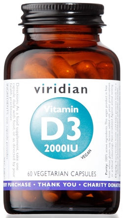 VIRIDIAN VITAMIN D3 2000IU 60CPS - Farma Nice