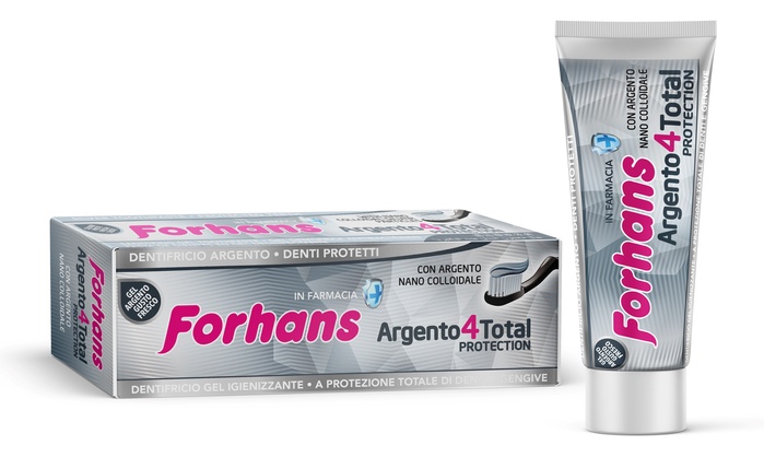 DENTIFRICIO SILVER 4 WHITE FORHANS 75 ML - Farma Nice