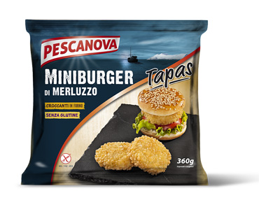 PESCANOVA MINIBURGER DI MERLUZZO IMPANATI E SURGELATI SENZA GLUTINE 360 G - Farma Nice