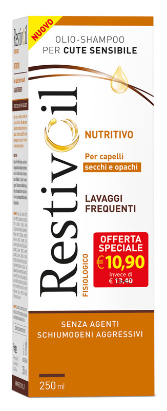 RESTIVOIL NUTRITIVO PER CAPELLI SECCHI E OPACHI LAVAGGI FREQUENTI OFFERTA SPECIALE 250 ML - Farma Nice