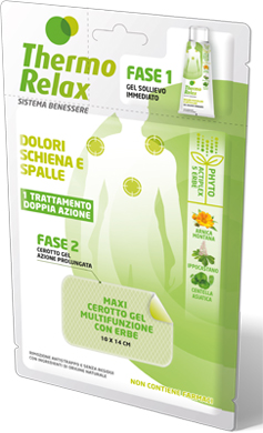 THERMO RELAX FITO GEL DOLORI SCHIENA E SPALLE FASE 2 MAXI CEROTTO GEL MULTIFUNZIONALE CON ERBE 1 PEZZO - Farma Nice