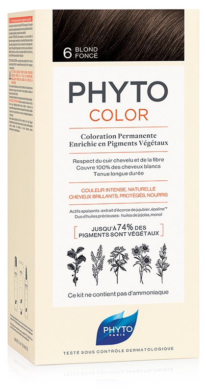 PHYTOCOLOR 6 BIONDO SCURO 1 LATTE+ 1 CREMA + 1 MASCHERA + 1 PAIO DI GUANTI - Farma Nice
