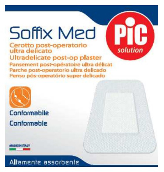 CEROTTO IN TNT ADESIVO 10X8 CM CON COMPRESSA ASSORBENTE 4,5X5,5 CM PIC SOFFIX MED 1 PEZZO - Farma Nice