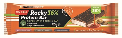 ROCKY 36% PROTEIN BAR CARAMEL COOKIE BARRETTA 50 G - Farma Nice