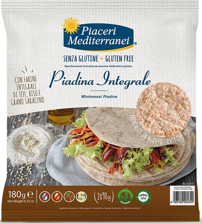 PIACERI MEDIT PIADINA INTEGRALE 180 G - Farma Nice