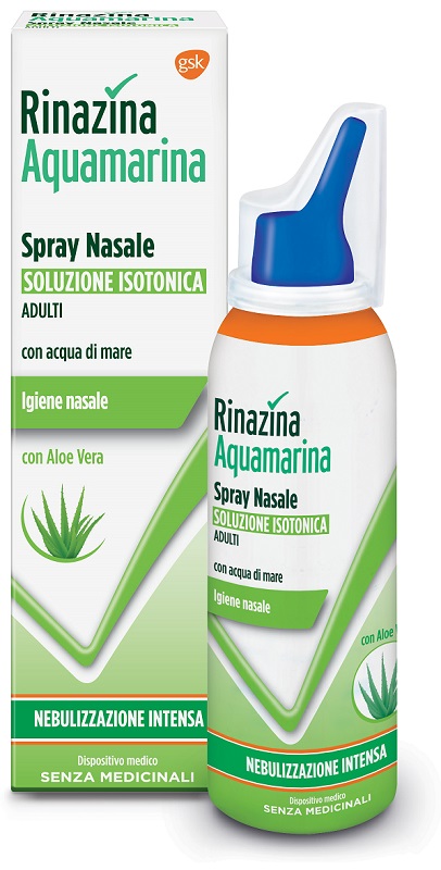 RINAZINA AQUAMARINA ISOTONICA ALOE SPRAY NEBULIZZAZIONE INTENSA 100 ML - Farma Nice