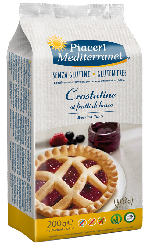PIACERI MEDIT CROSTATINA FRUTTI DI BOSCO 4 PEZZI 50 G - Farma Nice
