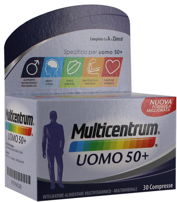 MULTICENTRUM UOMO 50+ 30 COMPRESSE - Farma Nice