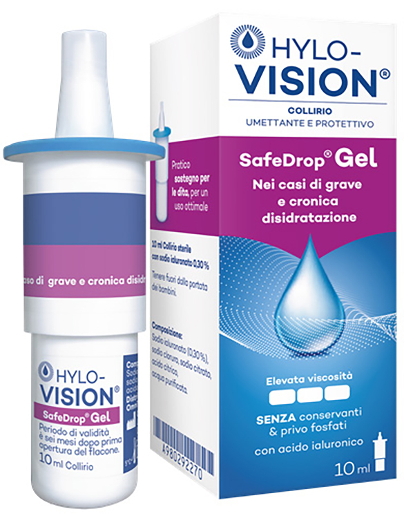 HYLOVISION SAFE DROP GEL 0,3% COLLIRIO UMETTANTE E PROTETTIVO 10 ML - Farma Nice