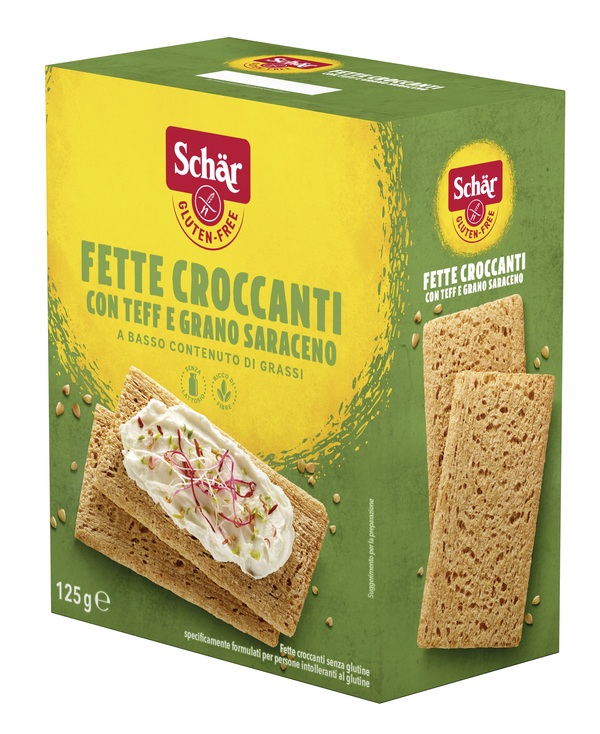SCHAR FETTE CROCCANTI CON TEFF E GRANO SARACENO SENZA LATTOSIO 125 G - Farma Nice