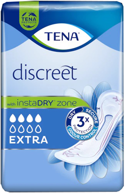 ASSORBENTE INCONTINENZA LEGGERA TENA DISCREET EXTRA 10 PEZZI - Farma Nice