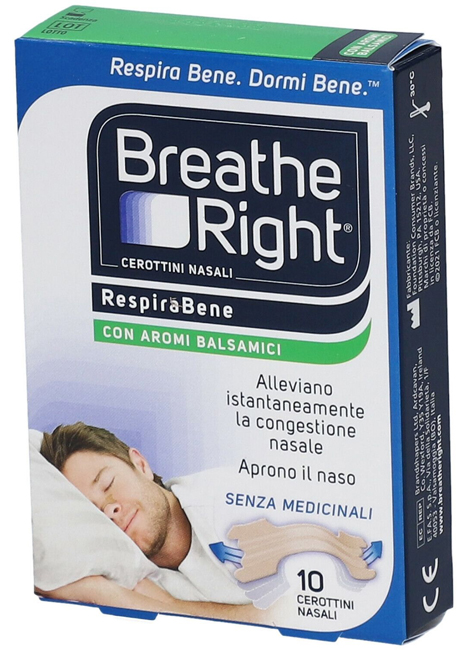 CEROTTI NASALI BREATHE RIGHT BALSAMICI 10 PEZZI - Farma Nice