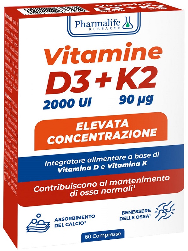 VITAMINE D3+K2 60 COMPRESSE - Farma Nice