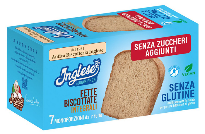 INGLESE FETTE BISCOTTI INTEGRALI SENZA ZUCCHERI AGGIUNTI PROMO 200 G - Farma Nice