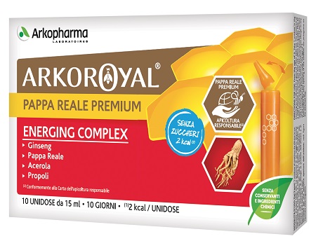 ARKOROYAL ENERGING COMPLEX SENZA ZUCCHERO 10 FLACONCINI DA 15 ML - Farma Nice