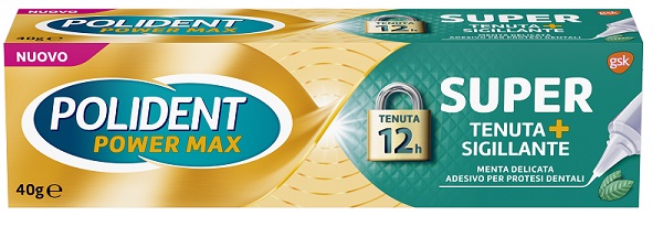 POLIDENT SUPER TENUTA+SIGILLANTE MENTA DELICATA ADESIVO PROTESI DENTALE 40 G - Farma Nice