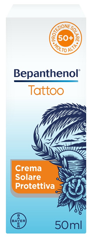 BEPANTHENOL TATTOO CREMA SOLARE PROTETTIVA SPF50+ 50 ML - Farma Nice