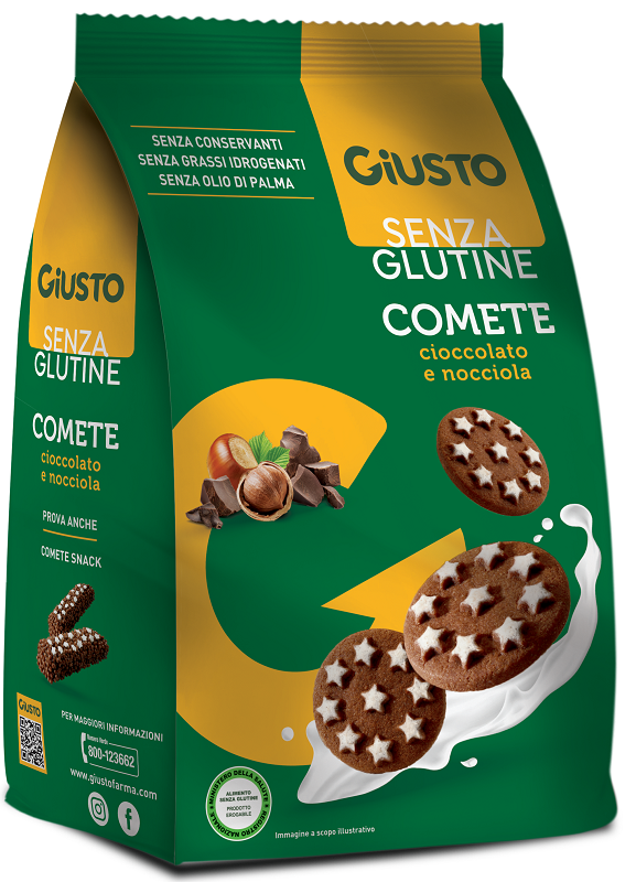 GIUSTO SENZA GLUTINE COMETE BISCOTTI 200 G - Farma Nice