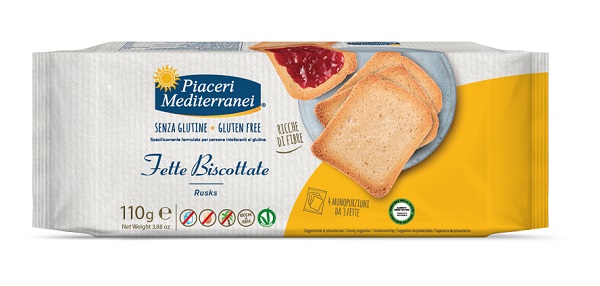 PIACERI MEDITERRANEI FETTE BISCOTTATE 110 G - Farma Nice
