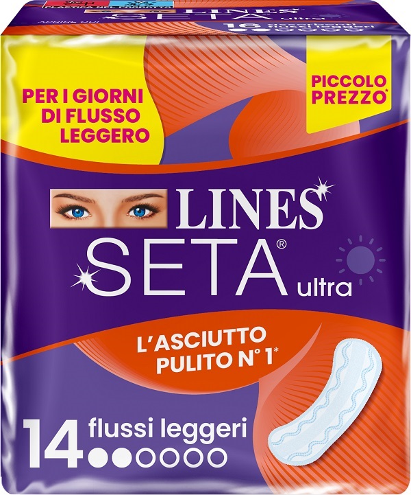 LINES SETA ULTRA ASSORBENTI LEGGERO DWCT 14 PEZZI - Farma Nice
