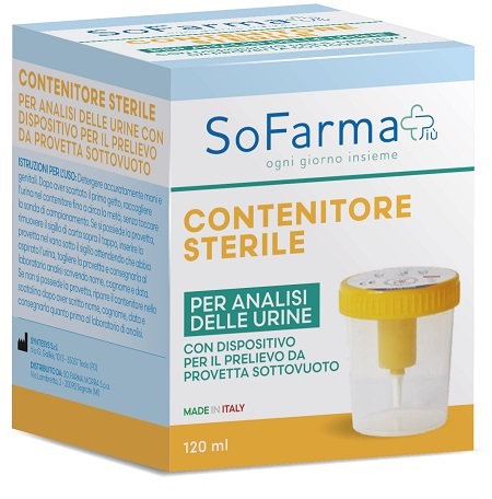 CONTENITORE URINA SOTTOVUOTO DA 120 ML SOFARMAPIU' - Farma Nice