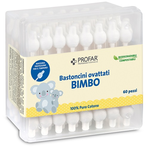 PROFAR BASTONCINI OVATTATI BIMBO 60 PEZZI - Farma Nice