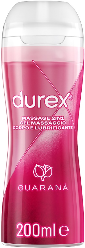 DUREX MASSAGE 2 IN 1 GEL MASSAGGIO CORPO E LUBRIFICANTE GUARANA' 200 ML - Farma Nice