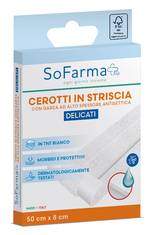 CEROTTO DELICATO STRISCIA 50X8 CM SOFARMAPIU' - Farma Nice