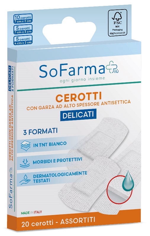 CEROTTO DELICATO ASSORTITI 20 PEZZI SOFARMAPIU' - Farma Nice