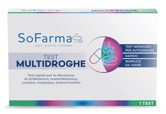 TEST AUTODIAGNOSTICO RAPIDO MULTIDROGHE SOFARMAPIU' - Farma Nice