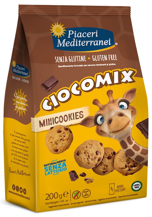 PIACERI MEDITERRANEI CIOCOMIX MINI COOKIES 4 MONOPORZIONI DA 50 G - Farma Nice